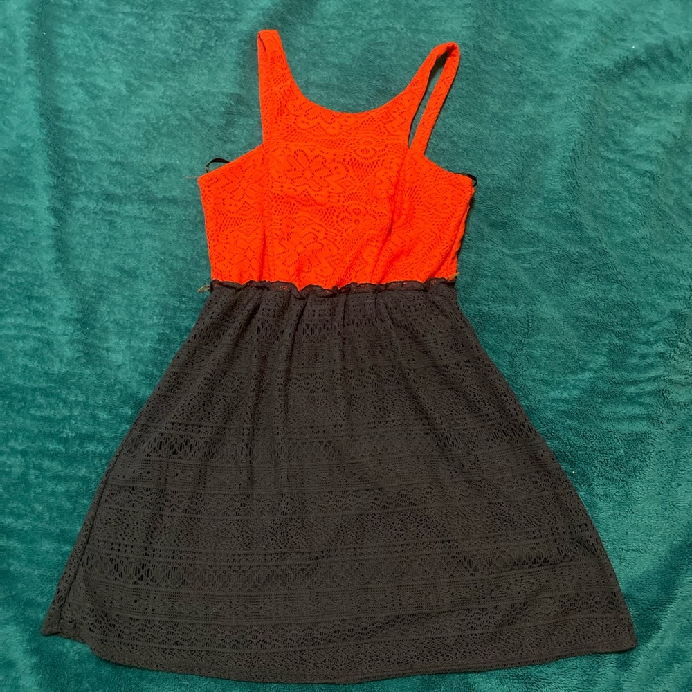 City triangles Summer dress orange and blue